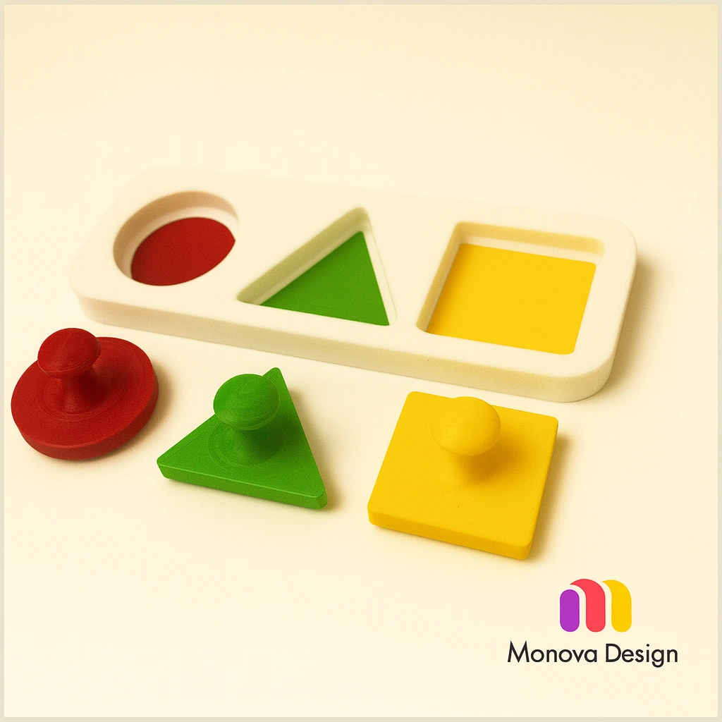 Montessori Şekil ve Renk Eşleştirme Oyunu - 2