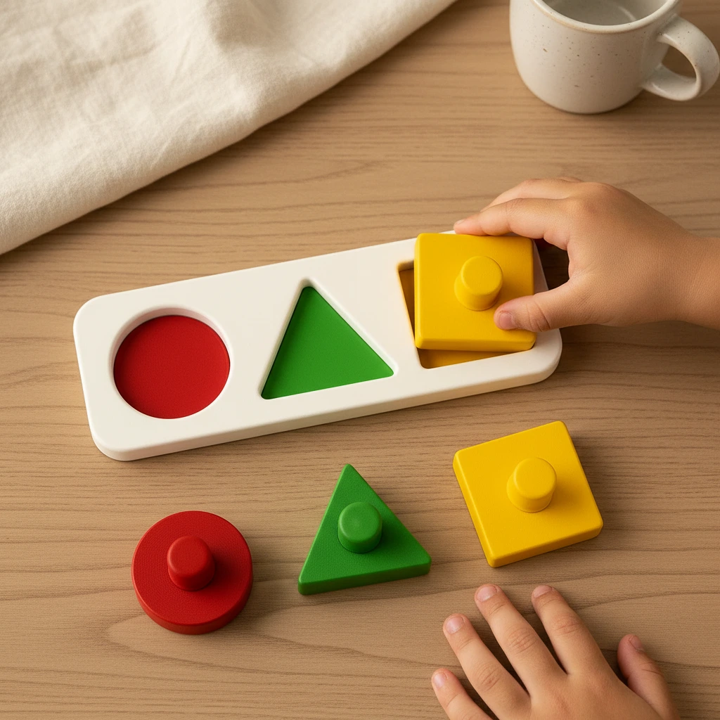 Montessori Şekil ve Renk Eşleştirme Oyunu - 4